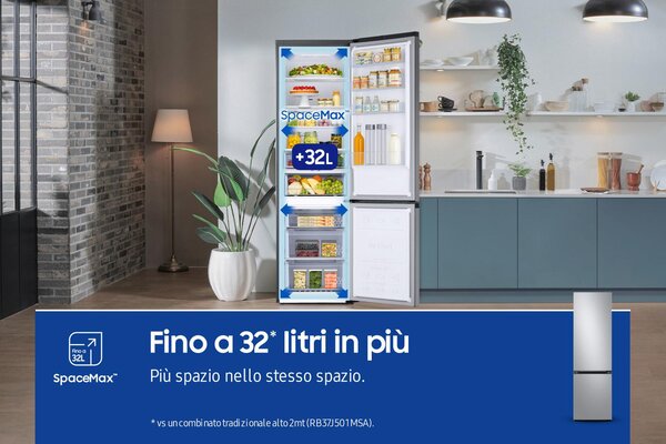 Samsung Frigorifero Combinato No Frost Capacit 390 Litri Classe energetica D colore Inox - RB38C603DSA