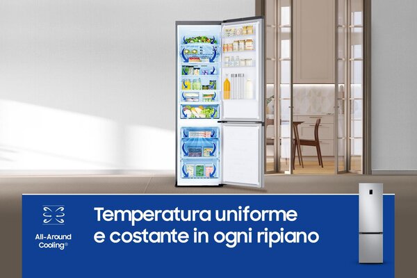 Samsung Frigorifero Combinato No Frost Capacit 390 Litri Classe energetica C colore Inox - RB38C672CSA/EF