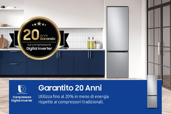 Samsung Frigorifero Combinato No Frost Capacit 390 Litri Classe energetica D colore Inox - RB38C603DSA