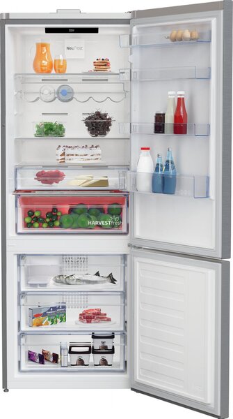 Beko Frigorifero Combinato No Frost Capacit 560 Litri Classe D colore Metal Look - RCNE560E60ZHXBN