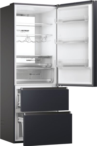Haier Frigorifero Combinato Tre Porte Capacit 483 litri Classe energetica E Raffreddamento Total No Frost colore Nero - HTW7720ENMB 3D 70 Serie 7