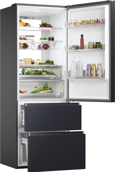 Haier Frigorifero Combinato Tre Porte Capacit 483 litri Classe energetica E Raffreddamento Total No Frost colore Nero - HTW7720ENMB 3D 70 Serie 7