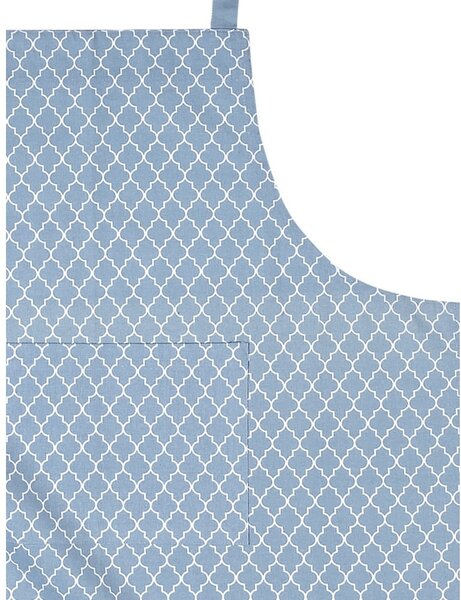 Grembiule in cotone azzurro Arabesk - Tiseco Home Studio