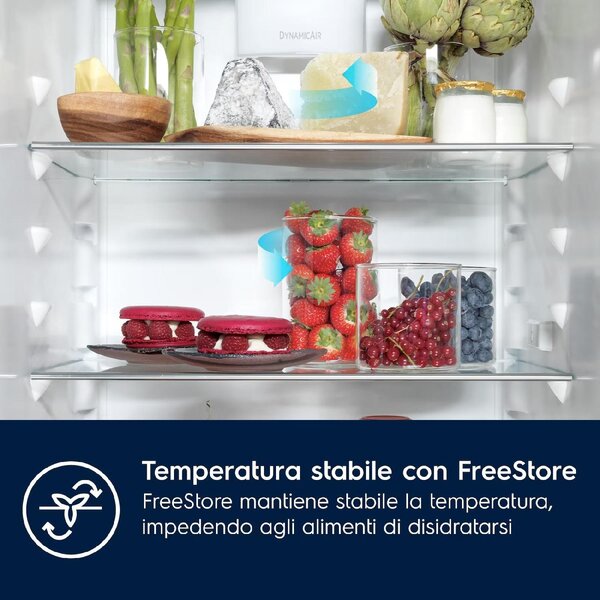 Electrolux Frigorifero da Incasso Combinato 269 Litri Classe E Low Frost colore Bianco Serie 500 ColdSense - KND5FE18S
