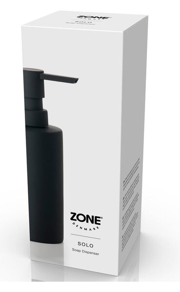 Dispenser di sapone in ceramica nera 250 ml Solo - Zone
