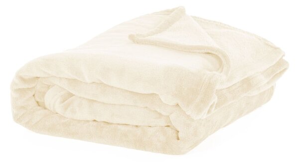 Coperta in micropile beige, 220 x 240 cm - Tiseco Home Studio