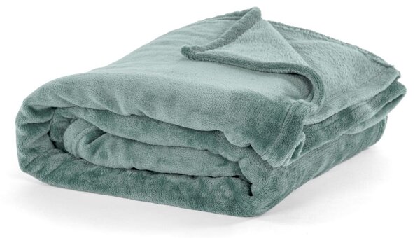 Coperta in micropush verde, 150 x 200 cm - Tiseco Home Studio