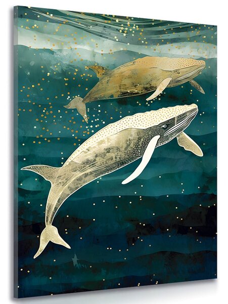 Stampa su tela – Balene nell'oceano