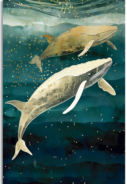Stampa su tela – Balene nell'oceano