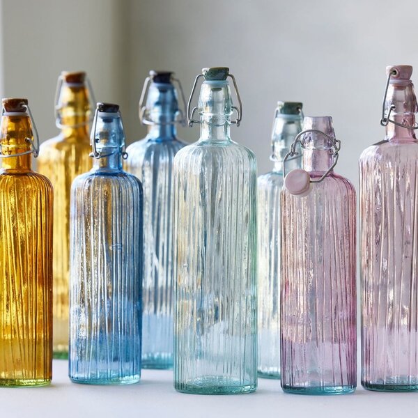 Bottiglia di vetro rosa da 1,2 l Kusintha - Bitz