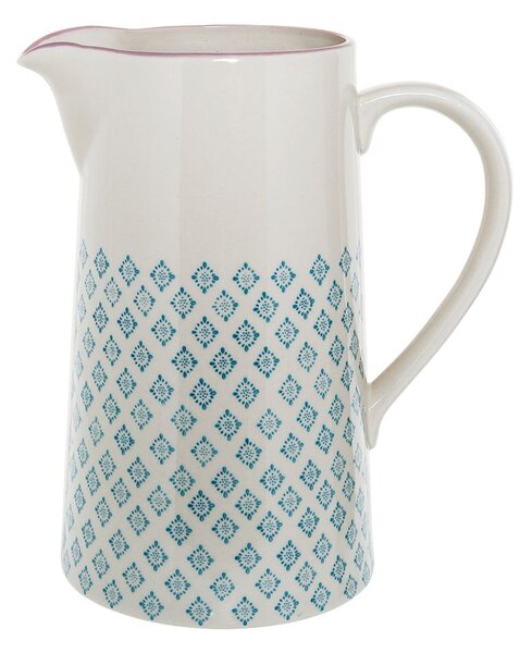 Brocca in gres blu e bianco , 2 l Patrizia - Bloomingville