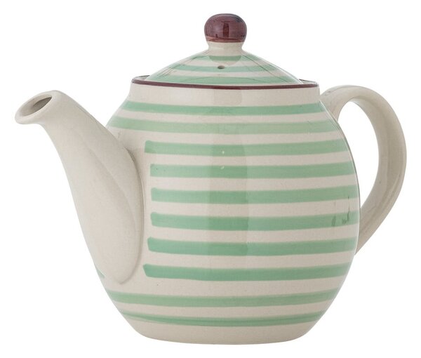 Teiera in gres verde e bianco , 1,2 l Patrizia - Bloomingville