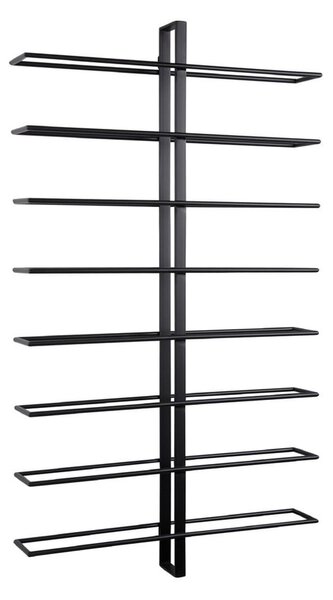 Portabottiglie in metallo nero da parete numero di bottiglie 16 Dual - PT LIVING