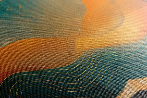 Quadro su tela – Tramonto astratto con tocco di lusso