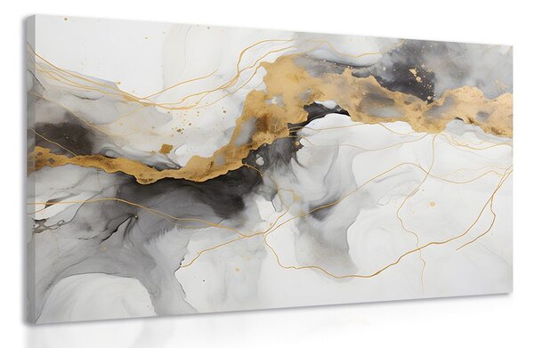 Quadro su tela – Marmo bianco-grigio
