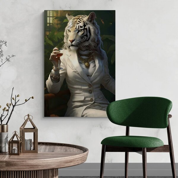 Quadro su tela – Gangster animale tigre femmina