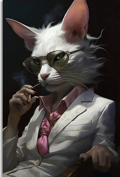 Quadro su tela – Gangster animale gatto