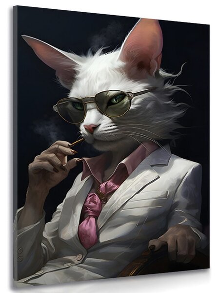 Quadro su tela – Gangster animale gatto