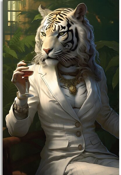 Quadro su tela – Gangster animale tigre femmina