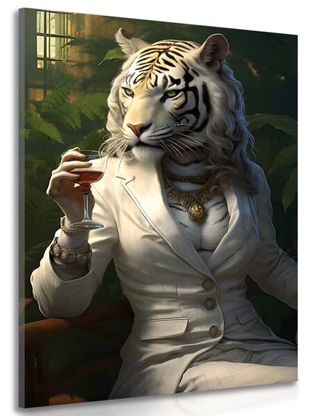 Quadro su tela – Gangster animale tigre femmina