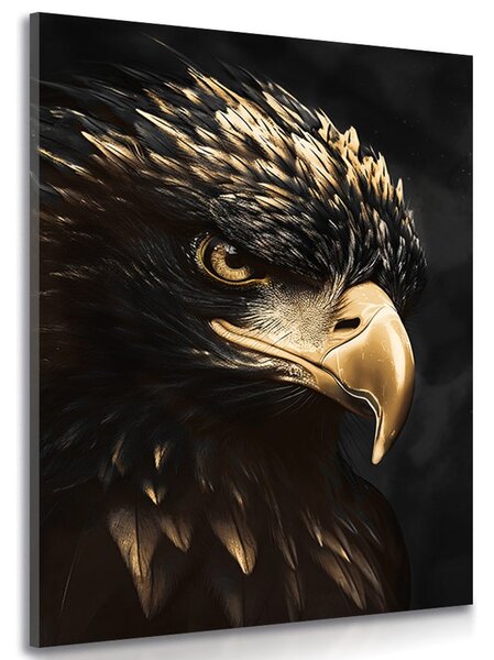 Quadro su tela – Aquila nero-oro