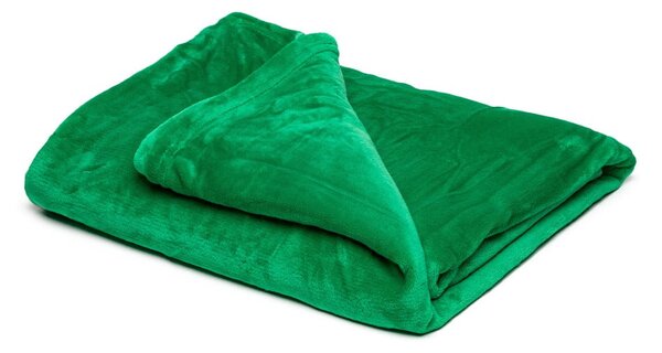 Coperta in micropush verde, 150 x 200 cm - My House