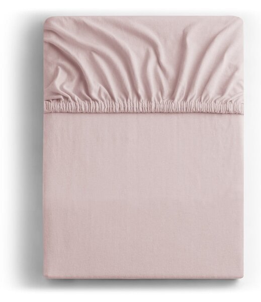 Lenzuolo con angoli rosa chiaro in jersey 90x200 cm Amber – Restilo