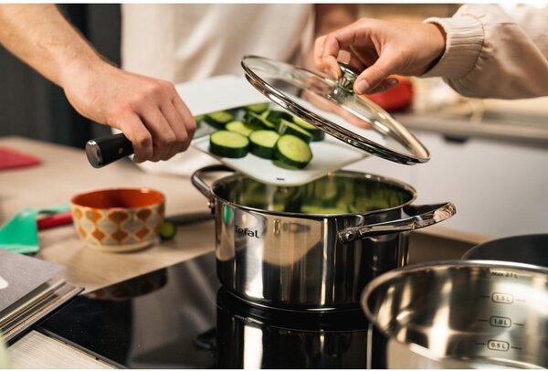 Pentola in acciaio inox con coperchio per induzione Cook Eat - Tefal