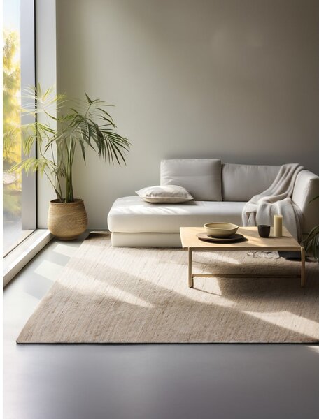 Tappeto beige in misto iuta reversibile/tessuto a mano 190x280 cm Handloom – Hanse Home