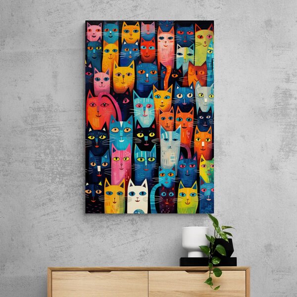 Quadro su tela – Collezione di gatti