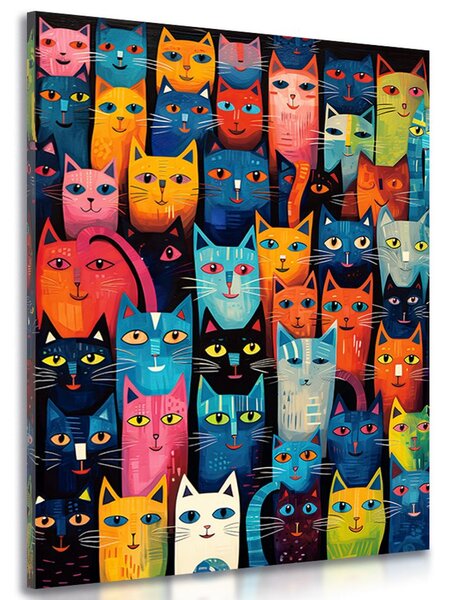 Quadro su tela – Collezione di gatti