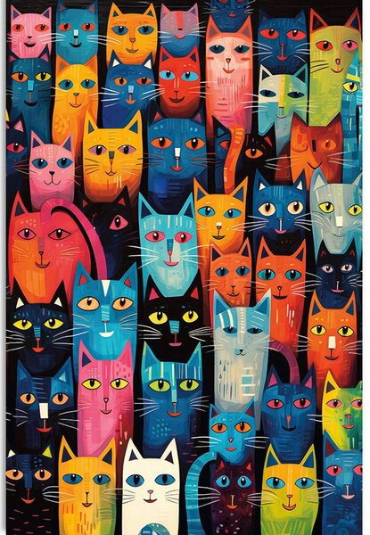 Quadro su tela – Collezione di gatti