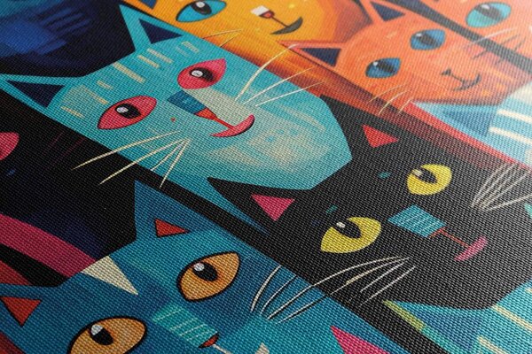 Quadro su tela – Collezione di gatti