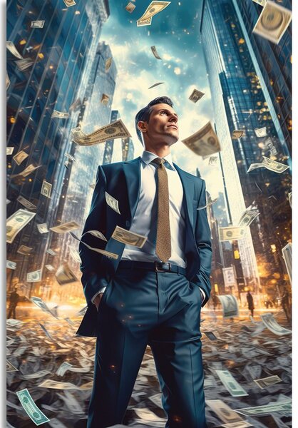 Stampa su tela – Uomo d'affari di Wall Street