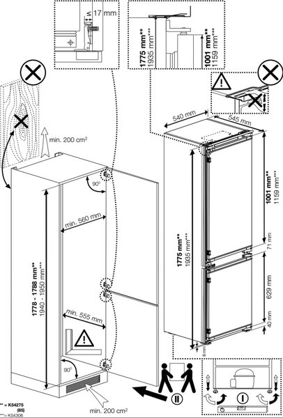 Beko Frigorifero da Incasso Combinato Capacit 275 Litri Classe energetica E Raffreddamento No Frost - BCNA275E41SN