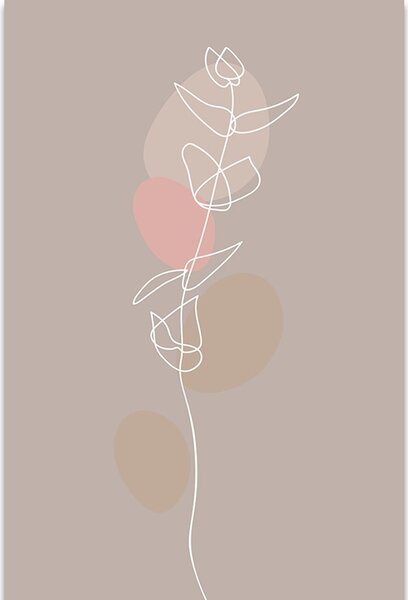 Stampa su tela – Foglia minimalista No4