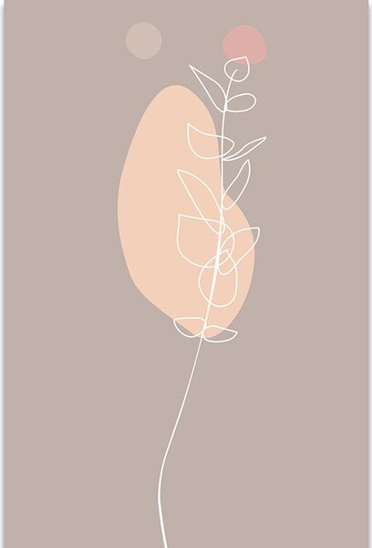 Quadro su tela – Foglia minimalista No3