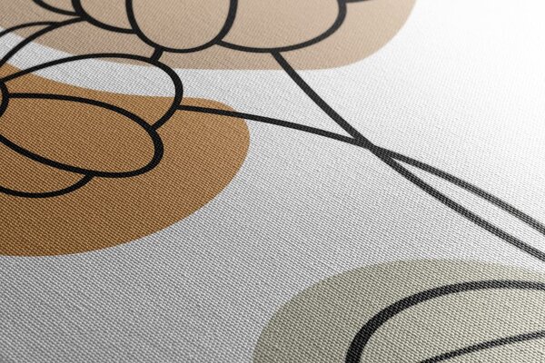 Quadro su tela – Fiore minimalista su sfondo bianco No1
