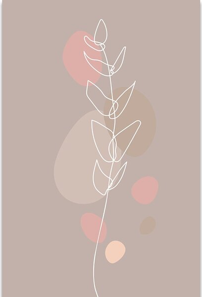 Stampa su tela – Foglia minimalista No2