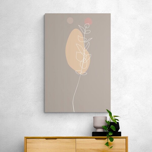 Quadro su tela – Foglia minimalista No3