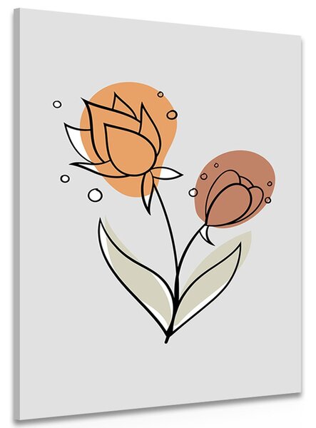 Quadro su tela – Fiore minimalista No3