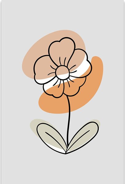 Stampa su tela – Fiore minimalista No4