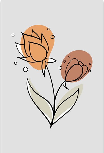 Quadro su tela – Fiore minimalista No3