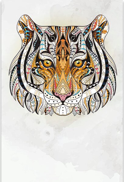 Quadro su tela – Tigre con motivo