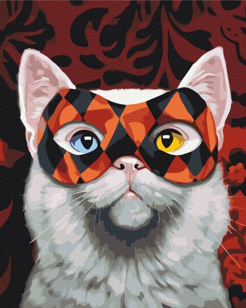 Dipingere con i numeri – Gatto con maschera
