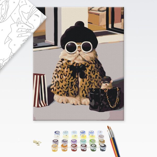 Dipingere con i numeri – Gatto shopaholic