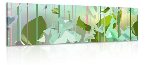Quadro su tela – Foglie astratte del paradiso
