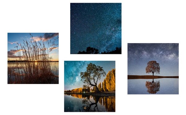 Set di quadri – Paesaggio con cielo magico