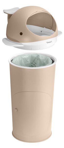 Cestino in plastica beige per pannolini 25 l Whale - Kindsgut