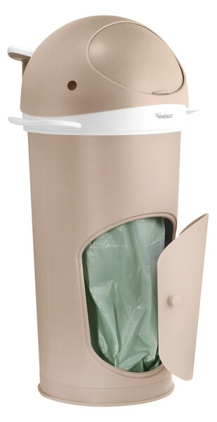 Cestino in plastica beige per pannolini 25 l Whale - Kindsgut